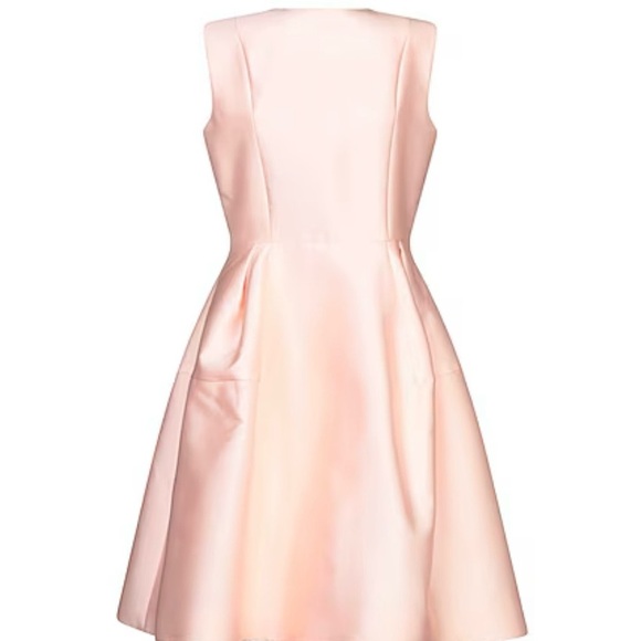 Dice Kayek Light Pink Midi Designer Dress Size 42 Feminine Demure Coquette Silk - Picture 2 of 11